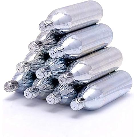 Mosa 16g Threaded CO2 Cartridge's, Silver Cover