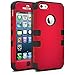iPhone 5 Case, MagicMobile, Hybrid Impact Shockproof Hard Armor Cover for iPhone 5 Two Layers of Protection Hard Plastic and Soft Silicone iPhone 5 Case [ Red- Black ]
