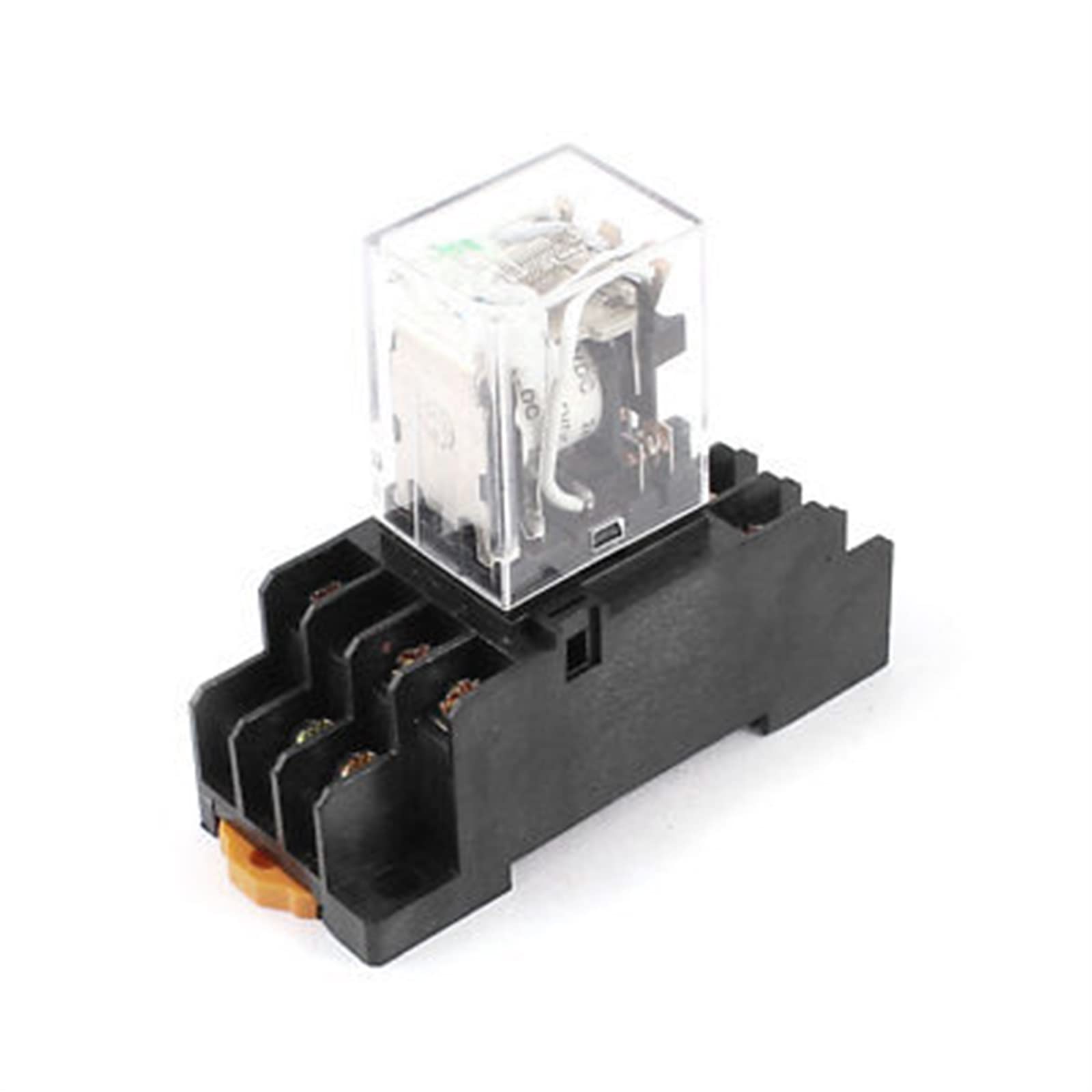 JGNAYRKJQI 2pcs HH53PL DC 24V Coil 3PDT 11Pin 35mm DIN Rail Mounting Power Relay Set