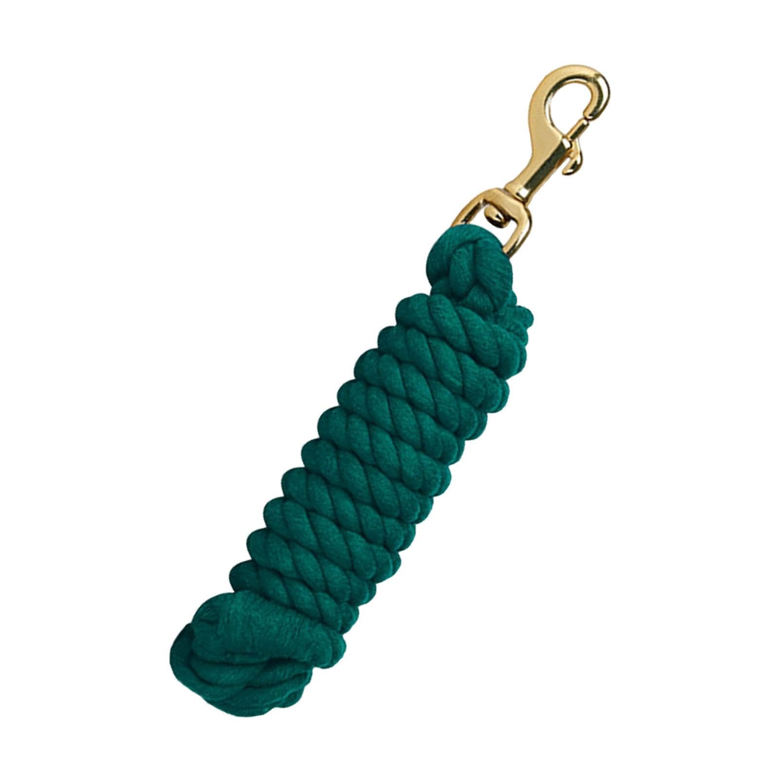 Guinzaglio per Cavalli, Corda per Addestramento E Passeggiate, Corda in Cotone con Redini E Moschettone Girevole, Guinzaglio Resistente per Addestrame, Verde