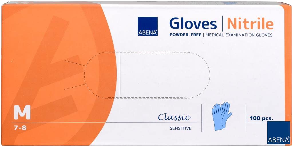 Abena B. Guantes de nitrilo Classic Sensitive Azul 10 x 100 unidades