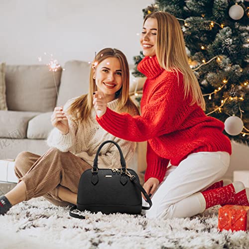 LOVEVOOK Purse for Women Small Crossbody Bags Classic Double Zip Top Handle Dome Satchel Bag - Image 6