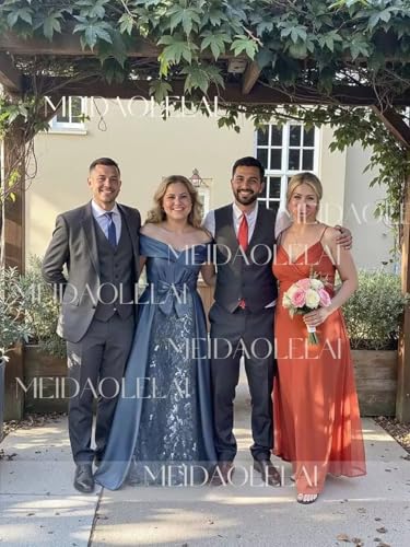 Sequin Lace Mother of The Bride Dresses for Women Off The Shoulder Formal Dress with Bow Mermaid Evening Gown3