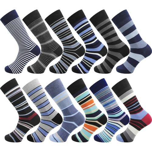 Men's Dress Socks Business Casual - Ultra Soft Comfort Cotton Blend (Nylon, Spandex), Moisture Wicking