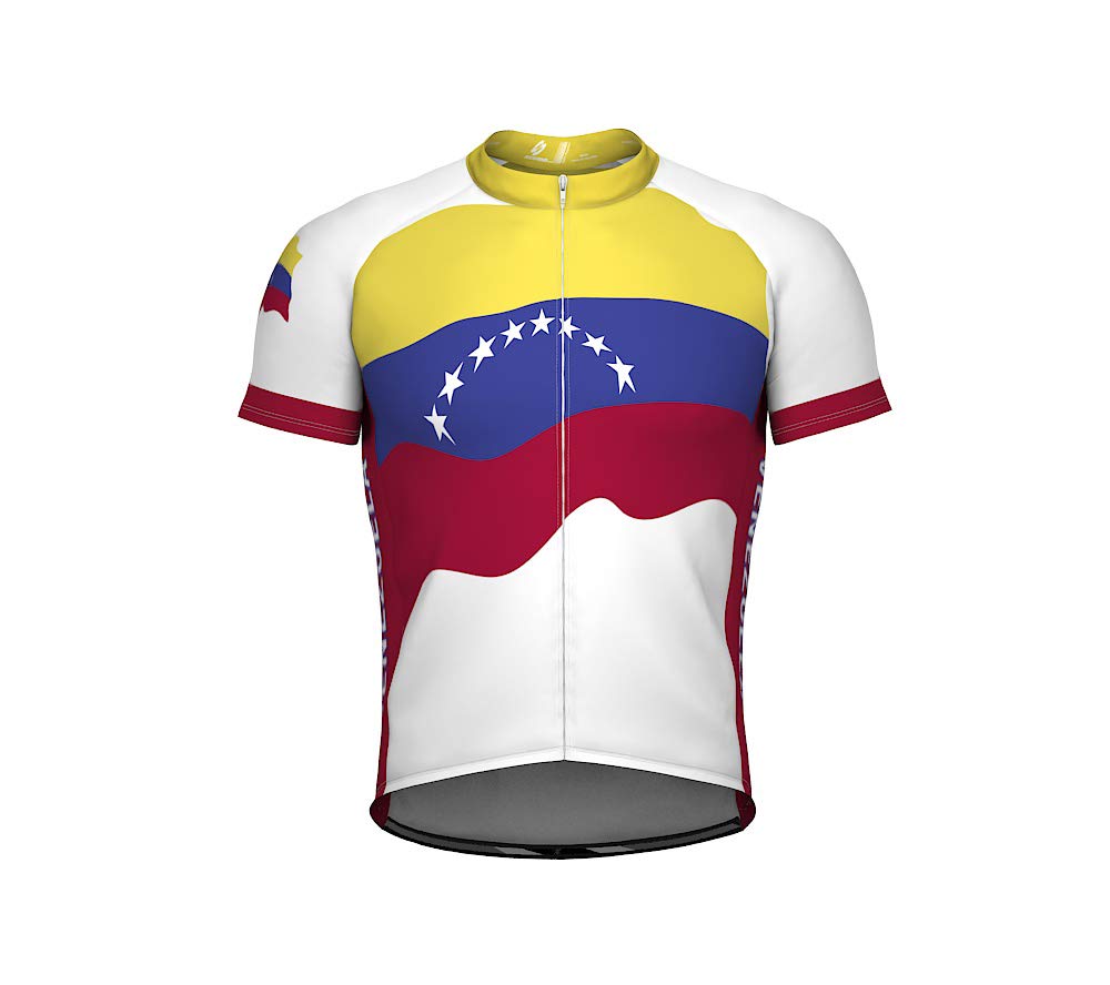 ScudoPro Venezuela Emblem Full Zipper Bike Short Sleeve Cycling Jersey for Women - Size 3XL Multicolored