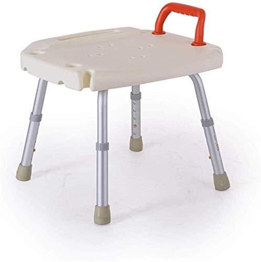 Taburete de Ducha Silla de baño Asiento de baño con apoyabrazos con Respaldo Altura Ajustable Portátil Ligero Aluminio Carcasa Antideslizante Cojinete 200 Kg