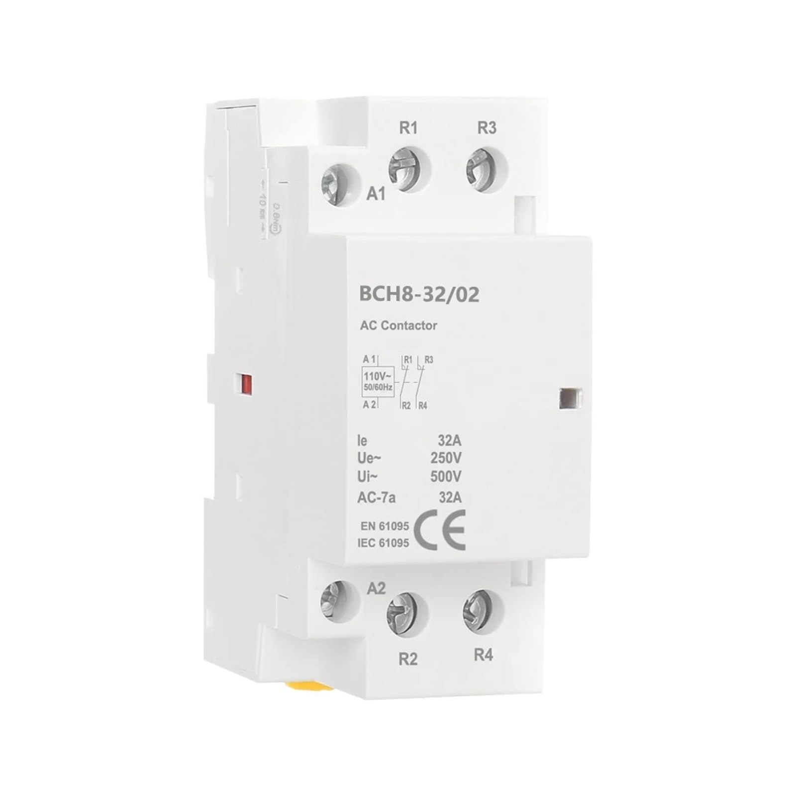 BCH8-32/02 - Contattore di carica CA 32 A, 24 V/110 V/230 V, contattore automatico CA 2 NF 2 poli, 1 pezzo(2NC_AC 230V)