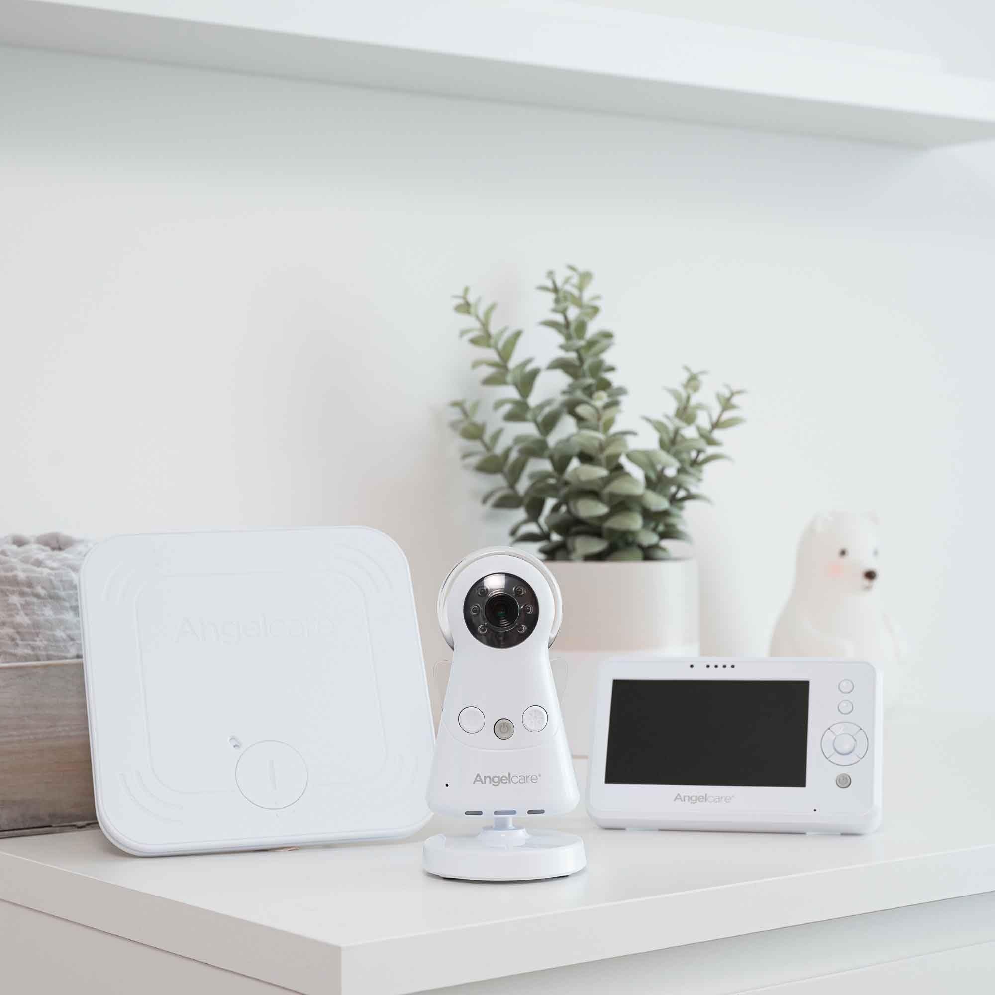 Angelcare - Babyphone Video avec Moniteur de mouvements AC25 - écran 4,3" & caméra HD - veilleuse & berceuses - Portée jusqu'à 150 mètres