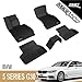 3D MAXpider - L1BM08401509 Complete Set Custom Fit All-Weather Floor Mat for Select BMW 5 Seies (G30/ G31) Models - Kagu Rubber (Black)