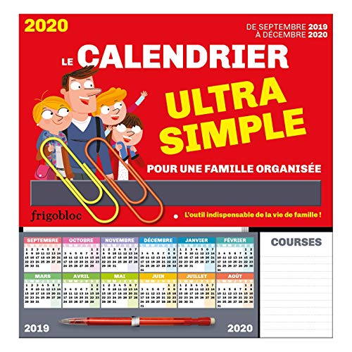 Télécharger FrigoBloc Le calendrier ultra simple pour une famille organisée ! De Sept 2019 à Déc 2020 PDF