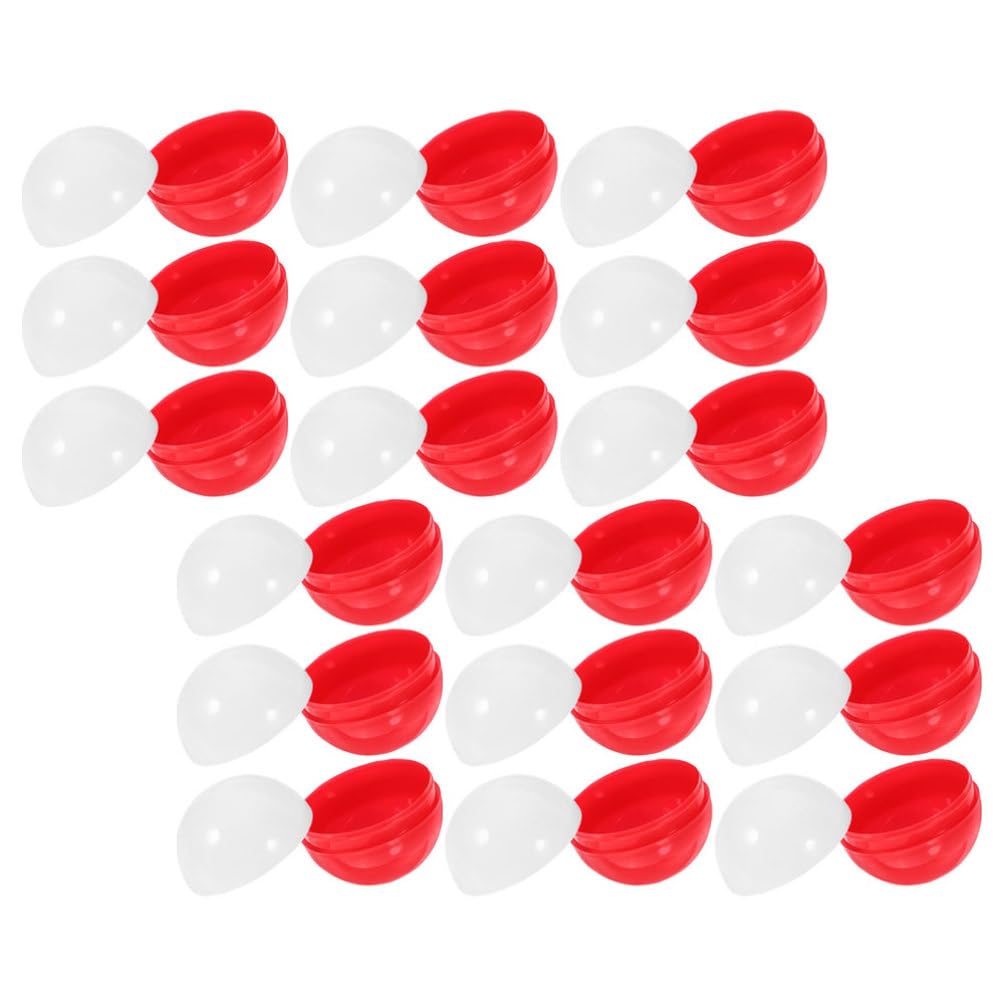 HOLIDYOYO 50pcs Fillable Empty Balls Plastic Packaging Balls for Toys Candy Elegant Decorative Capsules Smooth Surface for Parties Events