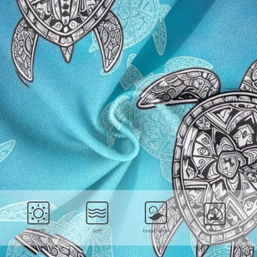 Sea Turtles Blue Girl Panties, Toddler Girl Panties, Girls Underwear Cotton, 2–8 Years3