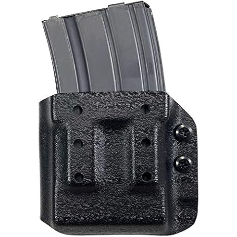 Black Scorpion Outdoor Gear AR-15, M4, M16 Kydex Magazine Pouch Ambidextrous with Adjustable Belt Attachment Cover