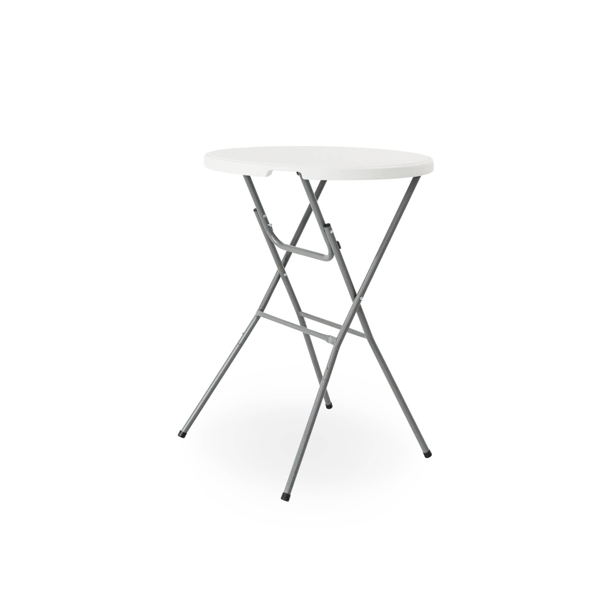 Lot de 4 Tables de Réception Pliantes Acier Blanc sweeek