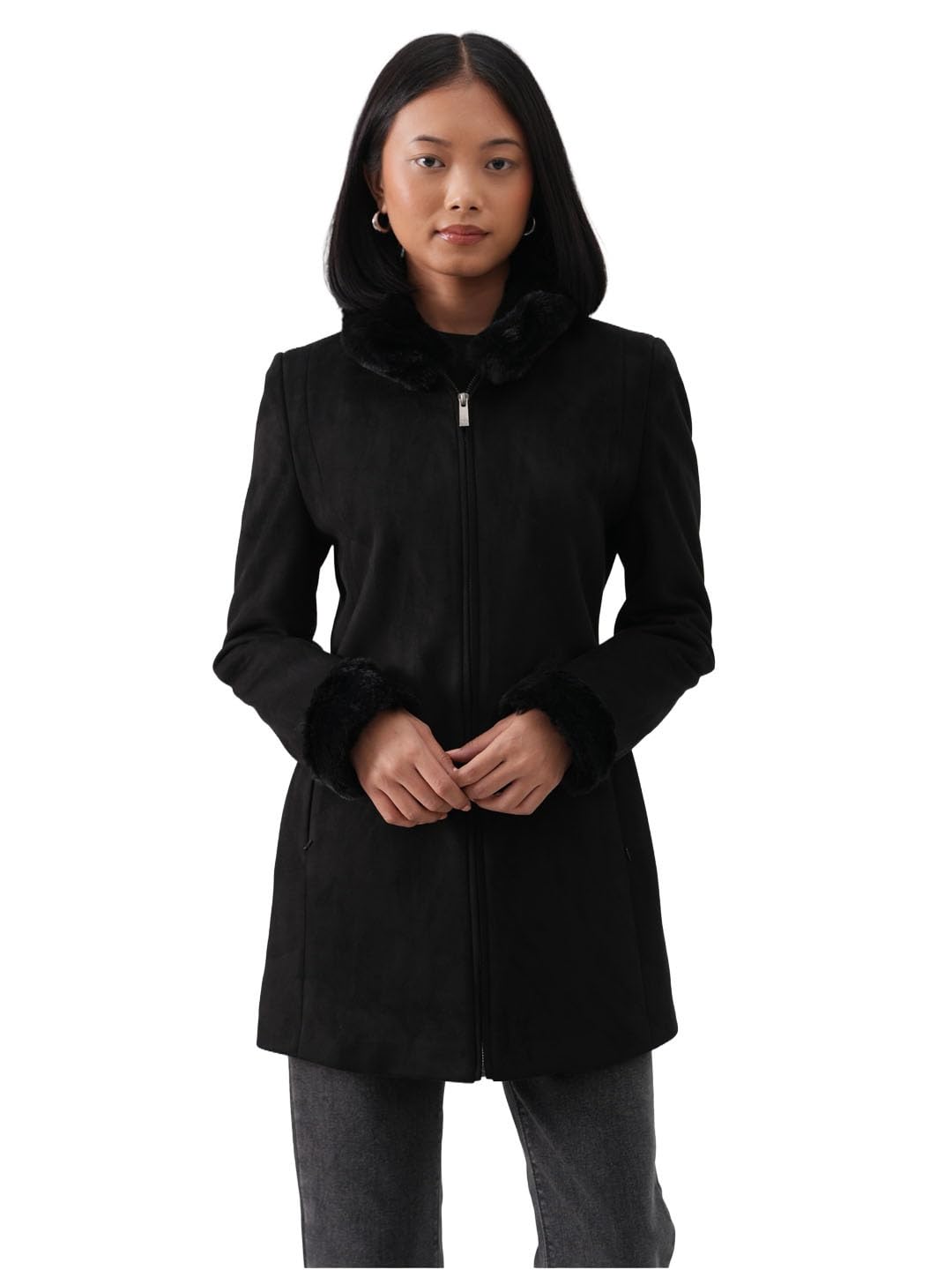 crimsoune club Women's Black Coat-picture-12