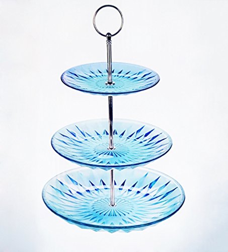 Takestop® Alzata Centro TAVOLA 3 Ripiani Livelli