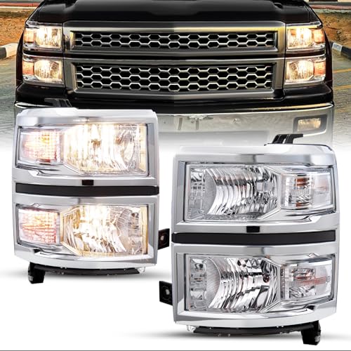 SOCKIR Headlight Assembly Fit for 2014 2015 Chevy Silverado 1500 Pickup