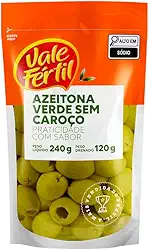 Vale Fértil Azeitona Verde Em Conserva Sem Caroço Sachê 120G