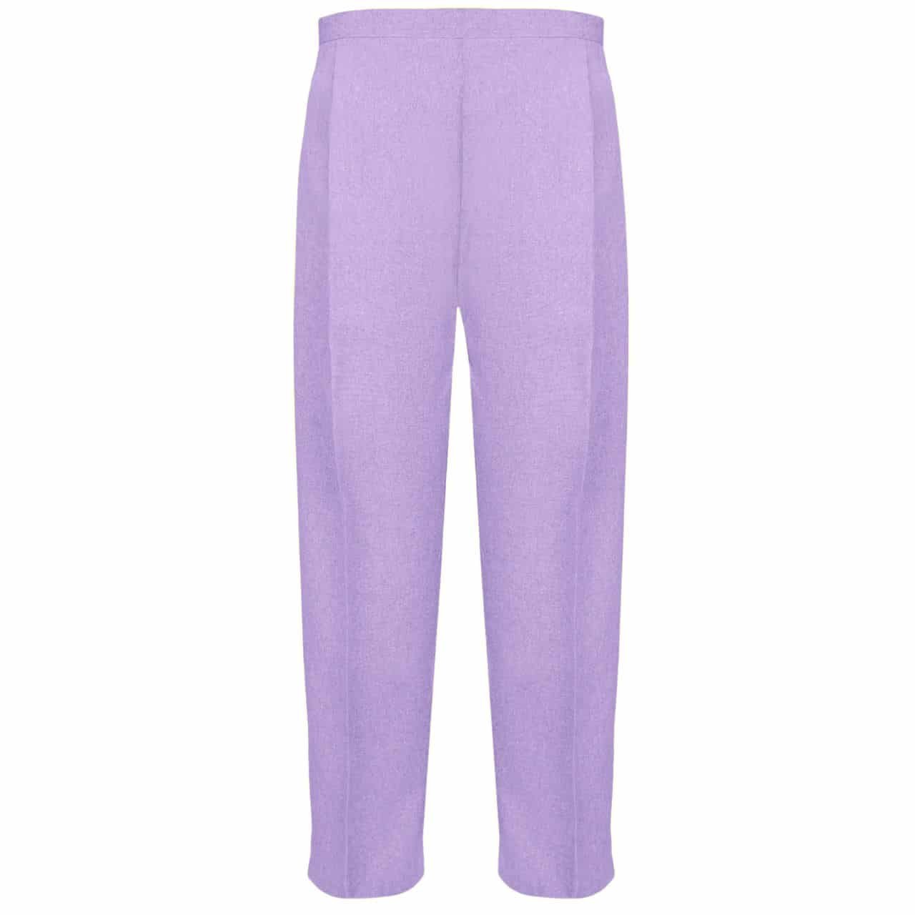 2 Pack Straight Leg Trousers - Pull-On Half Elastic Stretch Office Workwear - Navy - Size 12XS