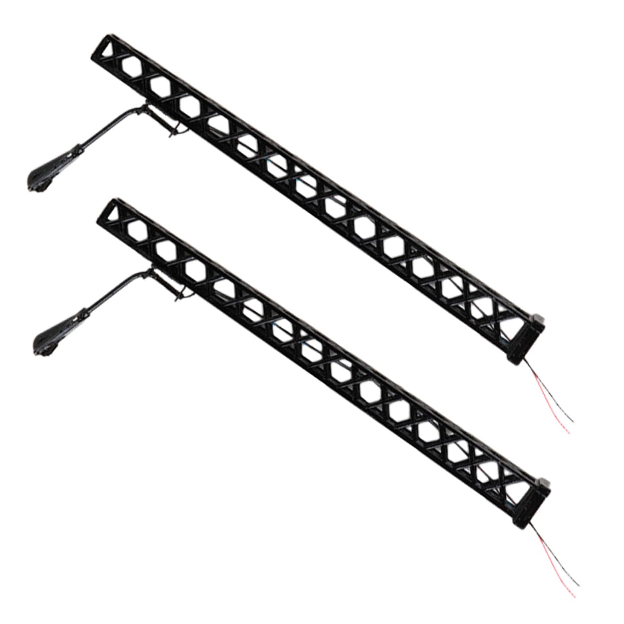 Operitacx 2Pcs Miniature Railroad Lamp Post Decor LED Light Model for Table DIY House Decoration Safe Material Realistic Detail for Train Lovers