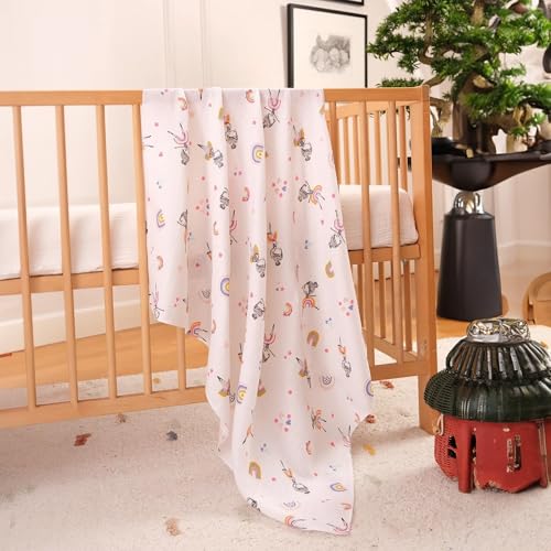 Image of Muslin Swaddle Blankets for Baby Girls - 3 Pack 100% Cotton Muslin Blanket Set - Soft Swaddling Blankets for Newborns - 31.5 inchx31.5 inch