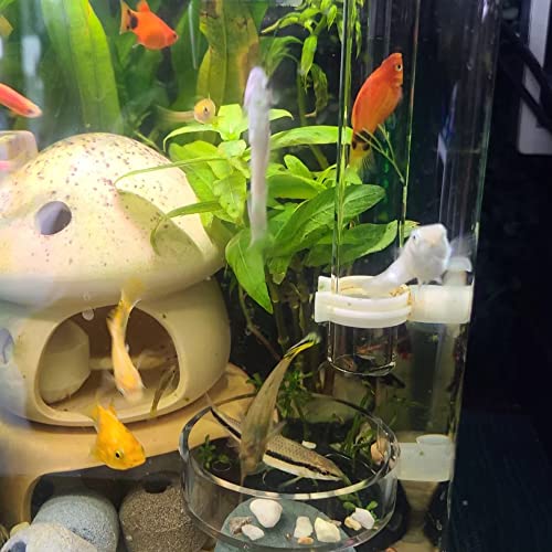 Senzeal Aquarium Clear Glass Feeder Tube For Fish Tank Shrimp Feeding With 2Pcs Suction Cups 200Mm/8Inch Length #TOP4