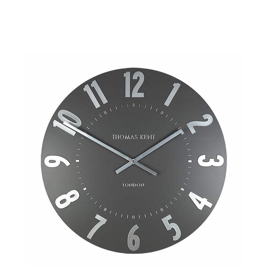 Mulberry Design Wall Clock in Graphite Silver - 12"