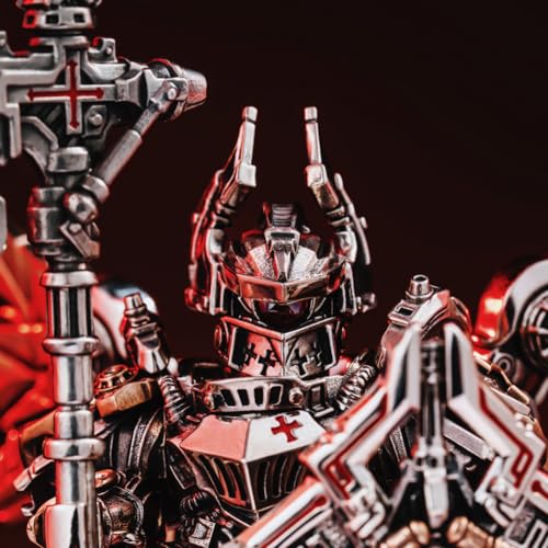 COPPERTIST.WU Mech Justicar Knight Figure Gothic Mecha Fantasy Statue Ornament Craft Collectible Gift for Home Living Room Office Display