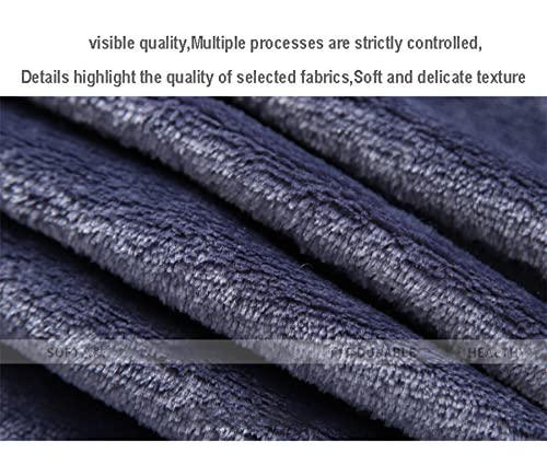 CYGE Men's Soft Flannel Pajama Set 2-Piece Long Sleeve Plus Size Sleepwear Pjs Sets L-5XL,Suitable for 125Kg3