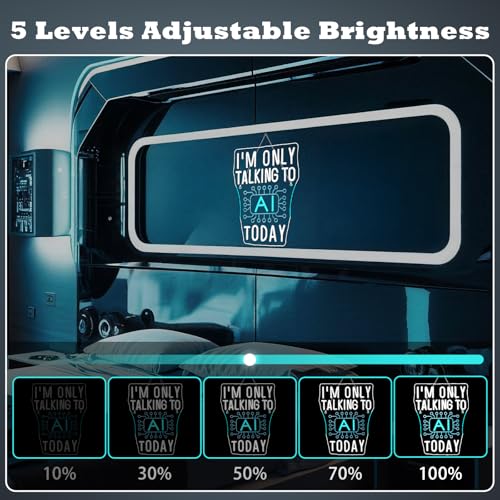 Image of I'm Only Talking to AI Today Neon Signs for Wall Decor Futuristic Tech-Inspired Neon Light USB Powered Dimmable LED Light up Signs Perfect for Offices Gamers, Coders and AI Enthusiasts