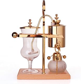 Syfon dzbanek do kawy belgijski garnek syfon dzbanek do kawy na zawody dzbanek do kawy, zdejmowany, łatwy do czyszczenia, do kawiarni i rodzin (złoty)