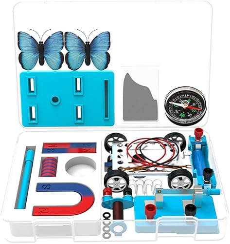 Miniatura 5 de Juego de imanes de experimento científico para niños, electroimán y circuito básico, kit de herramientas para escuela, laboratorio, educación,