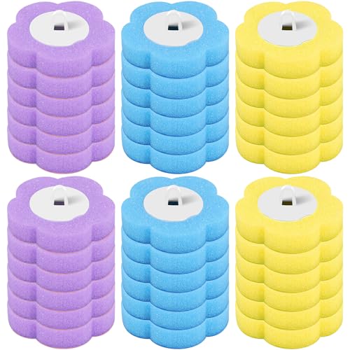 Lot de 36 recharges de brosse de toilette jetables, éponge, brosse de toilette, recharges de brosse de toilette, pour nettoyage de salle de bain, lavabo, bleu...