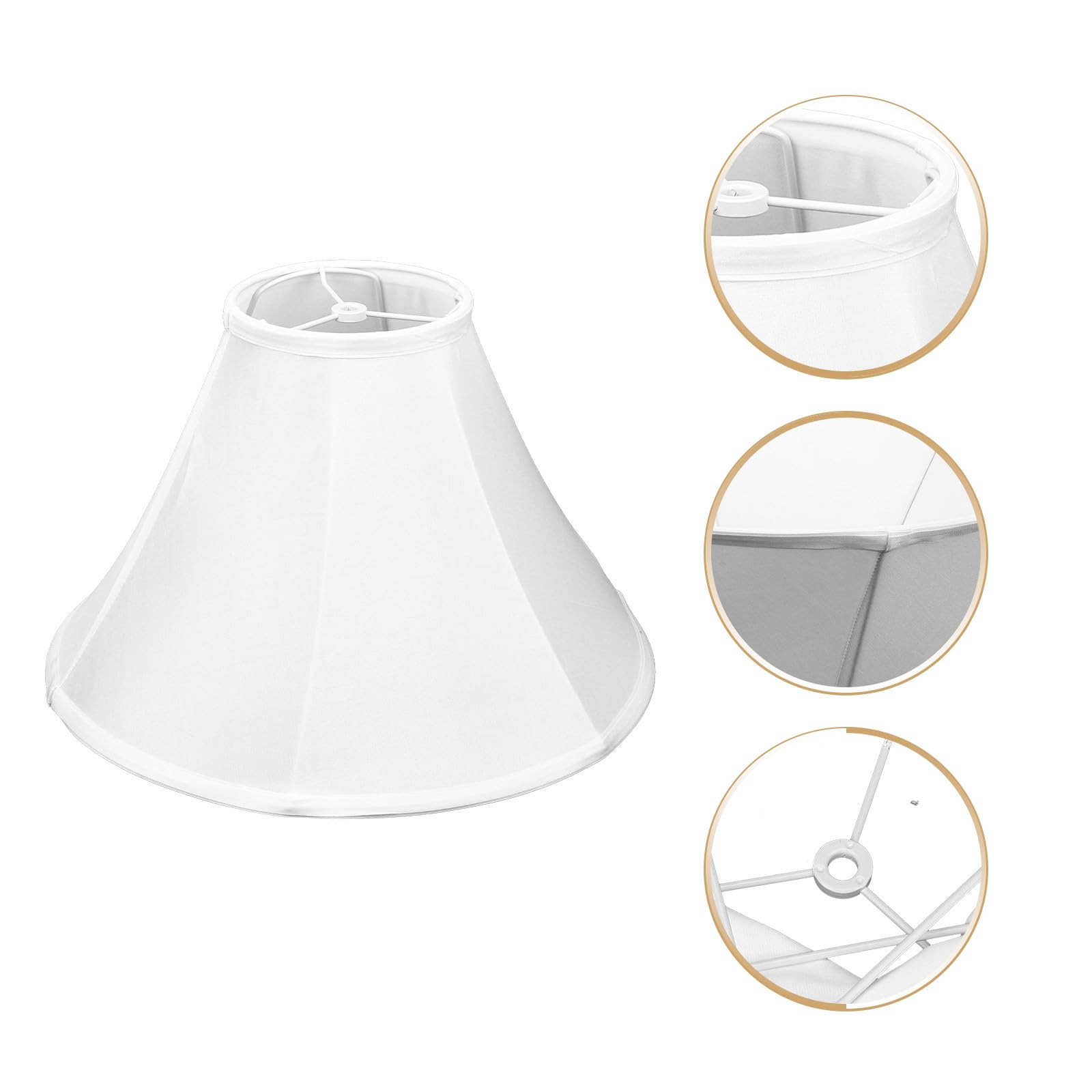 Abat-jour en Tissu Blanc Pliable pour Applique Murale Douille E27, Design Vintage Simple et Élégant, pour Salon et Intérieur Chaleureux