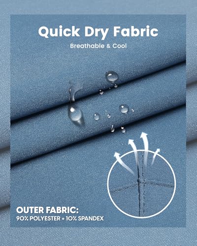 maamgic 5inch Mens Swimming Trunks with Compression Liner 2-in-1 Swim Trunks Stretch Quick Dry Swim Shorts Zipper Pockets2