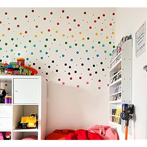 Vibrant Rainbow Polka Dots Wall Stickers Cover