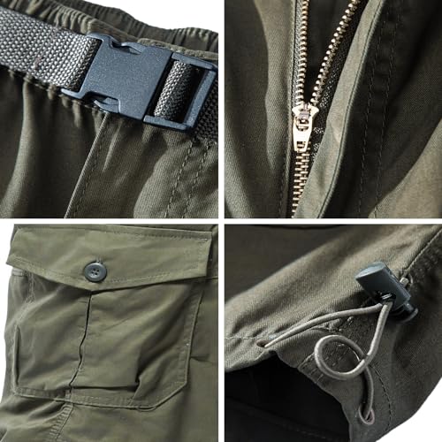 Image of Men's Cargo Shorts Relaxed Fit Mens Below the knee Cotton Hiking Shorts