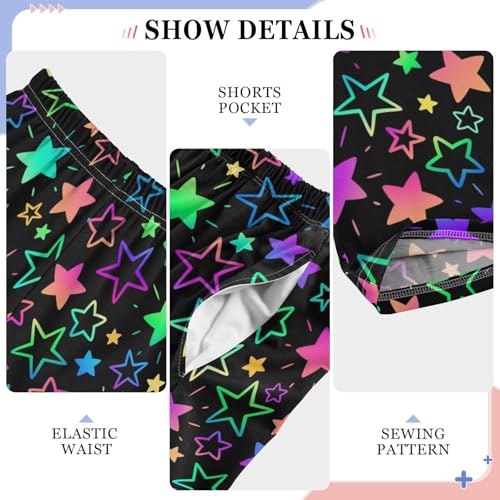 ZZXXB Galaxy Stars Boys Long Pants Soft Trousers Elastic Waist Kids Lounge Bottoms with Pockets S-XL4