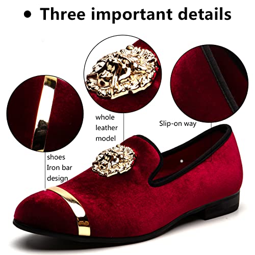 Image of Meijiana Men's Velvet Loafers - Fashion Casual Low-Heel Dress Shoes for Men with Rubber Sole & Metal Buckle - Perfect Business & Formal Attire, Stylish Mens Shoes