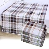 AOMDEXS Almohadillas de Cama absorbentes, 3pcs Protectores de Colchón Reutilizables de 80 x 120 CM, Lavables,...