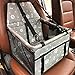 STARPIA Protector de Asiento de Coche para Mascotas Perros Gatos, Cinturón de Seguridad/Bolsa de Almacenamiento, Capazo de Coche Plegable Impermeable Lavable para Perros Viaje (Gris)