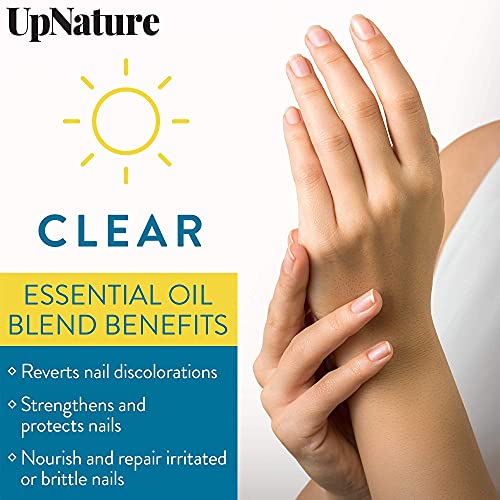 Clear Essential Oil Roll On Blend - Nail & Toenail Treatment - Therapeutic Grade Pure Tea Tree Oil, Lavender & Cedarwood Essential Oil - Easy Application Nail Treatment #TOP4