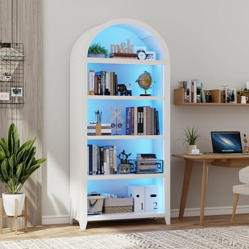 Gurexl 175 CM Curva Vitrina con LED y Sensor...