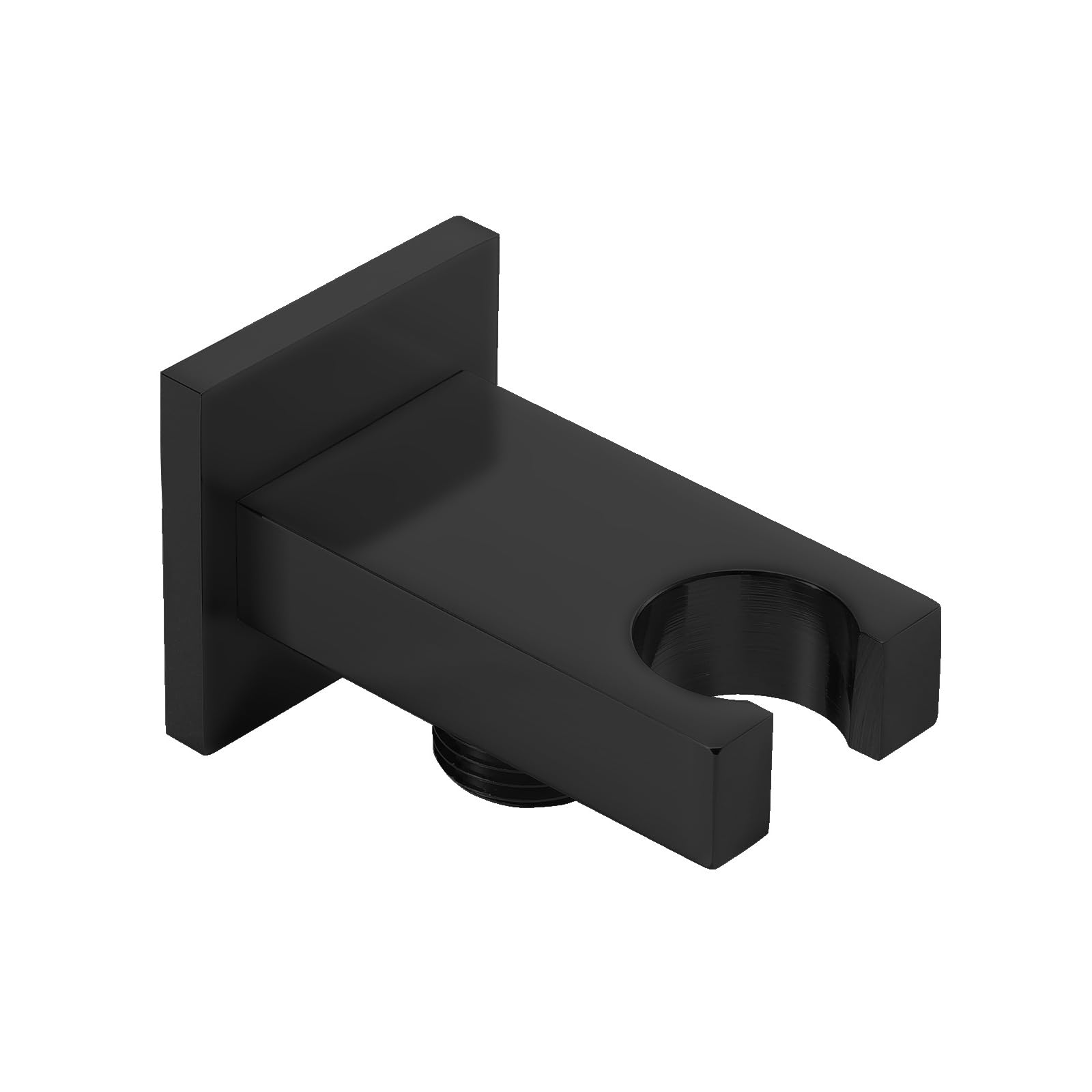 Kalttoy Black Modern Square Shower Head Mounting Brackets With Strong Metal Construction & Multiple Angles Adjust For Bathroom Use Rustproof Shower Owner