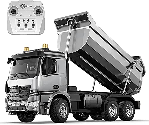 【新型 合金版】 RC1/20 2.4Ghz 10CH ダンプカーラジコン トラックラジコン 建設重機 ラジコン メタルダンプラジコン エンジニアリング車両 多機能 子供贈り物 砂浜 砂場用