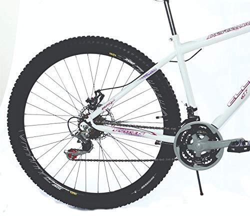 Bicicleta Aro 29 Shimano Freio à Disco 21 M. Quadro 17 Wendy Branca/Rosa - Ello Bike