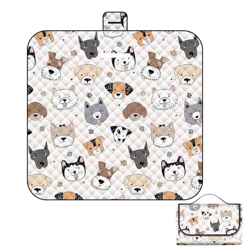 Windfromort Alfombra Exterior – Esterilla Playa Grande 150x200 cm – Manta Picnic Impermeable – Lavable, Ligera, con Asas – Picnic Blanket para Camping, Exterior, Parques, Senderismo y Viajes