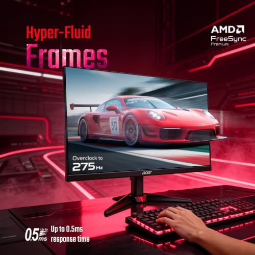 Image of Acer Nitro VG270U Z2 27 Inch QHD Gaming Monitor | IPS 2560x1440 | 275Hz Refresh Rate OC | DRR Support | 0.5ms GTG | DCI-P3 90% | HDR10 | AMD FreeSync Premium | HDMI 2.1, DP 1.4 | Dual 2W Speakers