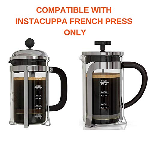 Image of InstaCuppa French Press Neoprene Sleeve Add on for Protection and Insulation (Black, 600 ml)