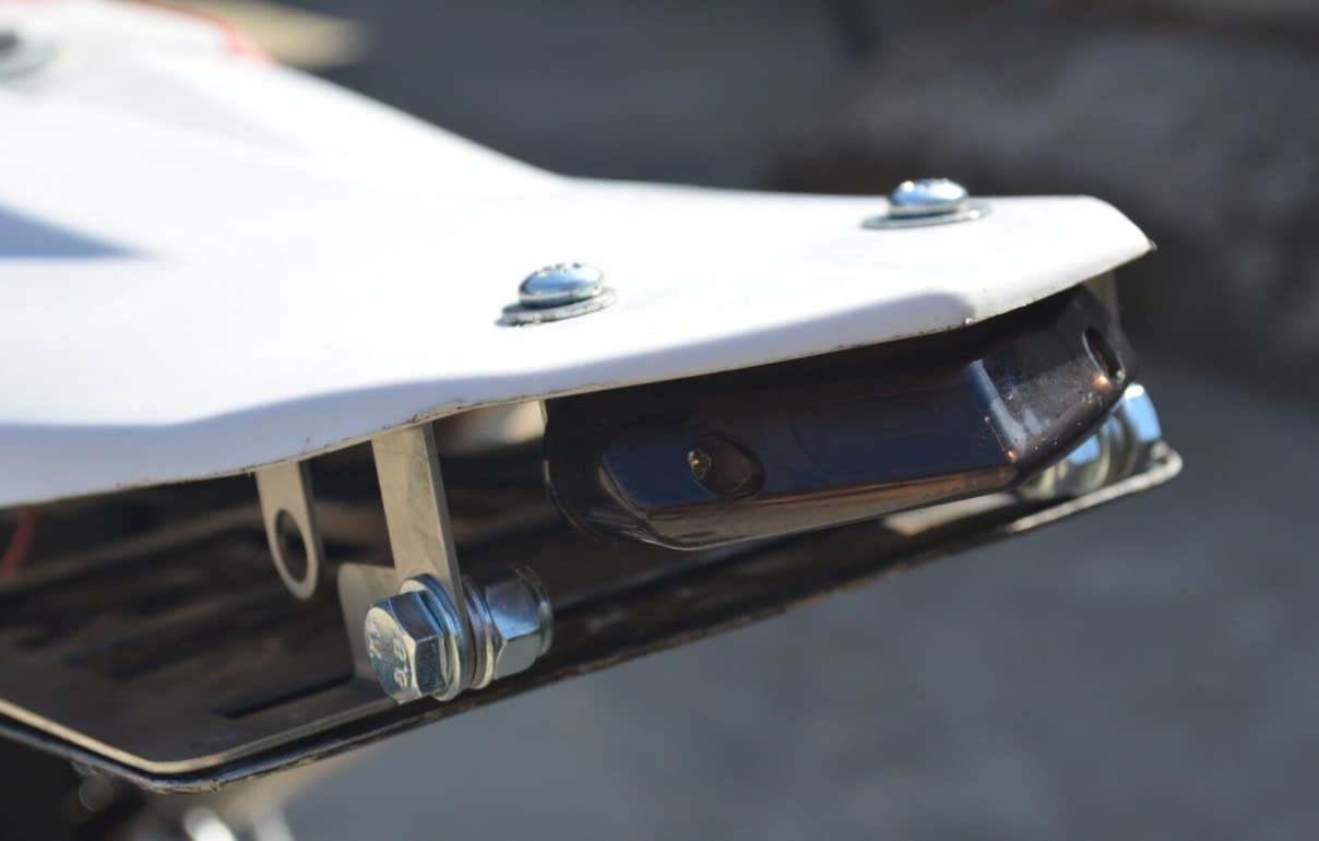 Portatarga Pieghevole Universale Per Moto Enduro E Motard - Compatibile KTM, Honda, Yamaha Dal 125cc In Su Con Faretto LED - Foto 8